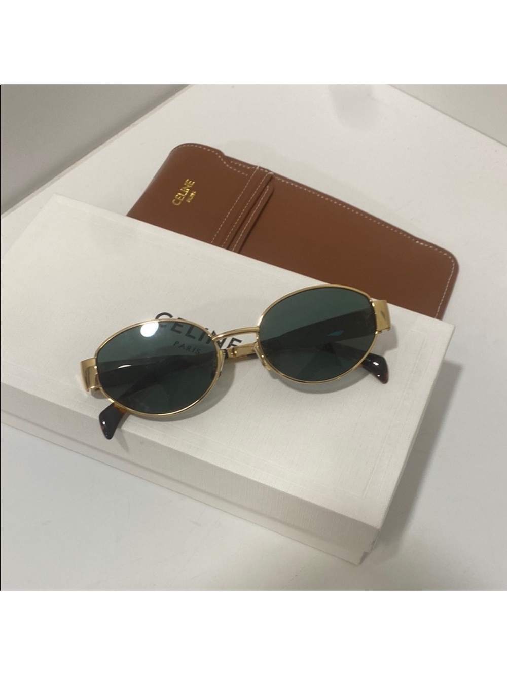 Celine Gold Frame Triomphe Sunglasses